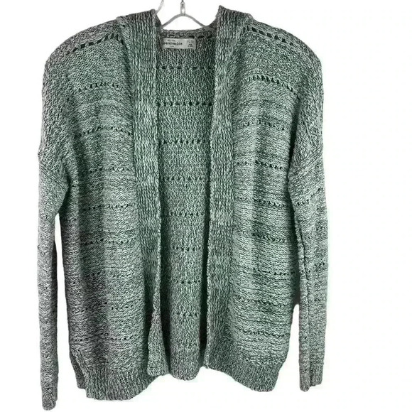 Abercrombie Kids Hooded Cardigan Sweater Gray XL Unisex Long Sleeve Knitted - Picture 1 of 12